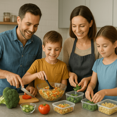 Batch cooking en famille