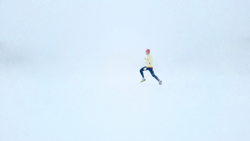 Running in the snow